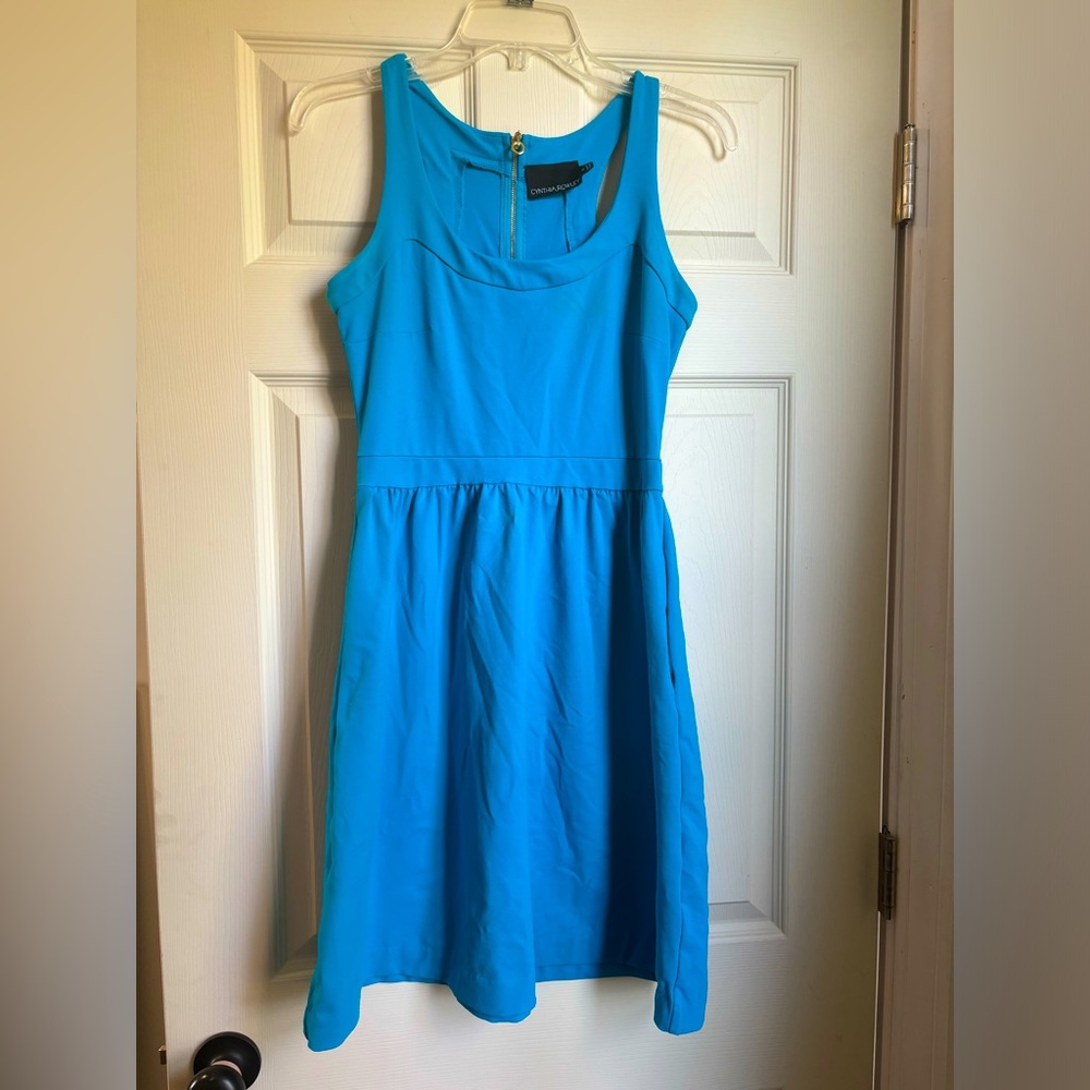 Racerback blue dress with pockets